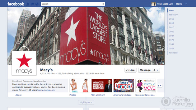 Creative Facebook Timeline Brand Cover by Macy s Creative Facebook Timeline Brand Cover by Macy s