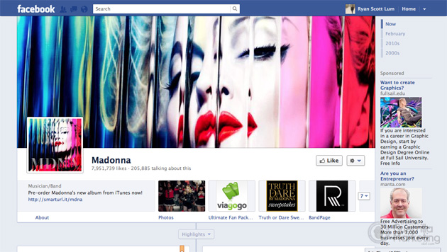 Creative Facebook Timeline Brand Cover by Madonna Creative Facebook Timeline Brand Cover by Madonna