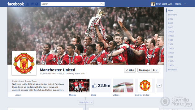 Creative Facebook Timeline Brand Cover by Manchester United Creative Facebook Timeline Brand Cover by Manchester United