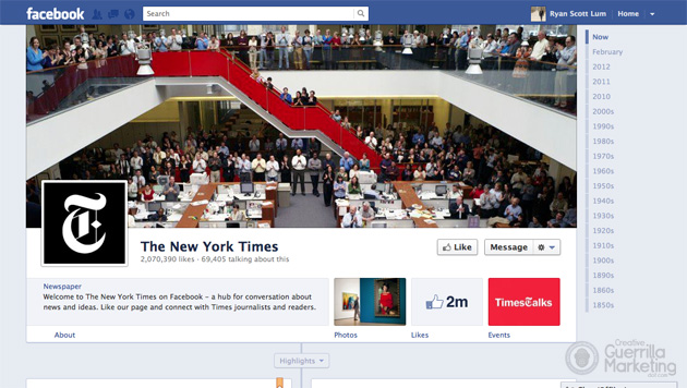 Creative Facebook Timeline Brand Cover by The New York Times Creative Facebook Timeline Brand Cover by The New York Times