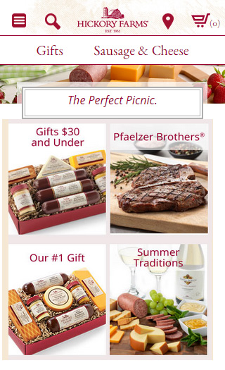 Hickory Farms Homepage