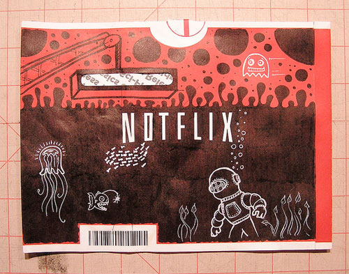 617ade2a156b23f0a77d1ce309abb7b6 Netflix Envelope Art Guerilla Marketing Example