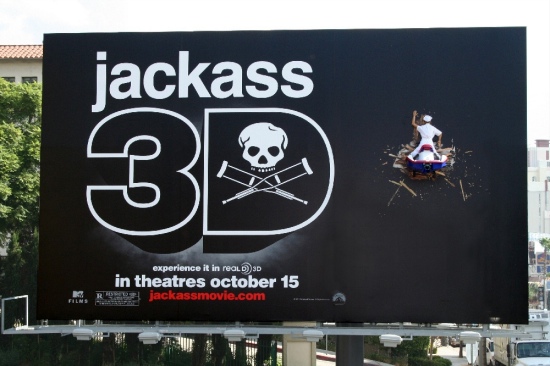 Guerrilla Marketing Creative Billboard Example c98059ccb5aa965e6d95308040c8e4e4 Dont Try This At Home The Jackass 3D Billboard Campaign Guerilla Marketing Example