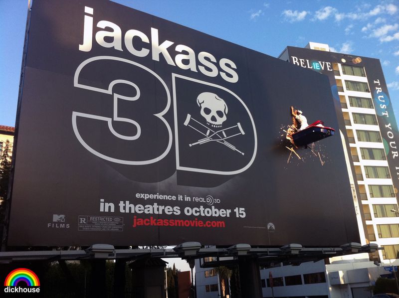 Guerrilla Marketing Creative Billboard Example e689891caece908132eae9b86f25a189 Dont Try This At Home The Jackass 3D Billboard Campaign Guerilla Marketing Example