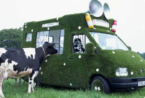 ambient-marketing-innocent-dancing-grass-van1 f2f2e1c6bfff314a864b0f7d1ec85a30 What Is Guerrilla Marketing? Guerilla Marketing Example
